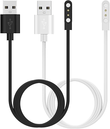 Paquete de 2 cargadores compatibles con Popglory P96KALINCO P96 cargador inteligente Wtach, cargador magnético de 2 pies para reloj inteligente