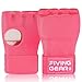 FIVING Boxing Hand Wraps Inner Gloves, Half Finger, Elasticated Bandages, Under Mitts, Fist Protection, Muay Thai, Kickboxing, MMA, Martial Arts (Pink, Large)