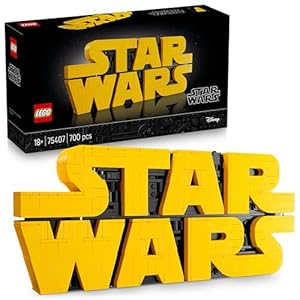 LEGO Star Wars 75407 Brick-Built Star Wars Logo – Gift for Father’s Day – Collectible DIY Building Set for Adults – Iconic Pop Culture Model Kit – Home Office Display Piece