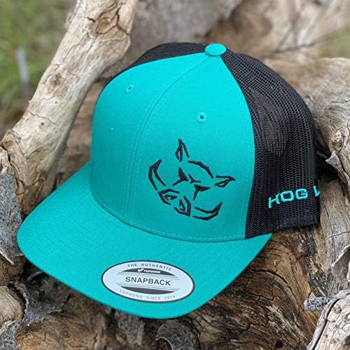 Hog Life Mesh Back Hat with Adjustable Snapback (Green/Black) at Amazon