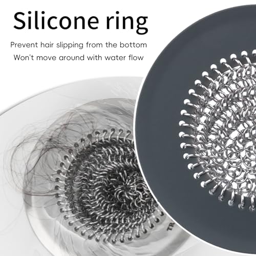 image for TRAPMATE Tub Stopper, Reversible Bathtub Drain Hair Catcher & Stopper,