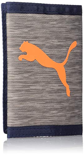 Puma Unisex Child Puma Kids' Rise Trifold Wallet, Grey/Orange, One Size Us #TOP1