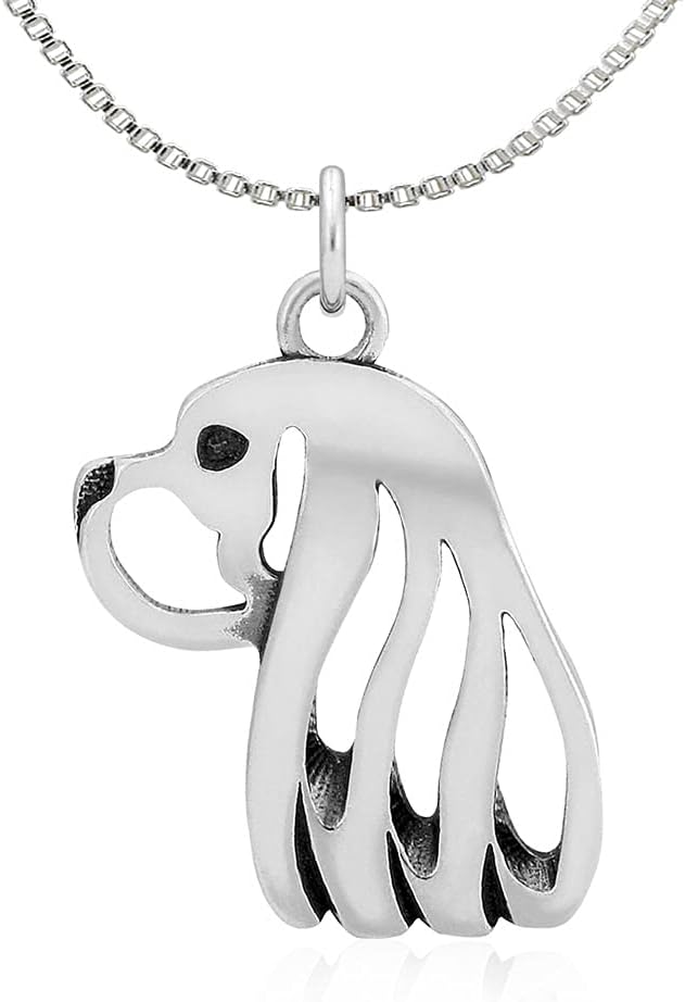 Sterling Silver Cavalier King Charles Spaniel Pendant, Cavalier Jewelry and Gifts