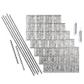 FASÄDE Traditional Style/Pattern 4 Decorative Vinyl Backsplash 15 sq ft Kit in Crosshatch Silver