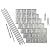 FASÄDE Traditional Style/Pattern 4 Decorative Vinyl Backsplash 15 sq ft Kit in Crosshatch Silver