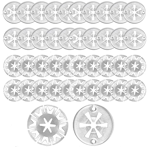 40 unidades de discos de sujeción de protección térmica, 30 mm, acero al manganeso, arandelas de seguridad, anillos de resorte, surtido de pinzas para fijación de placas de calor bajo el capó para