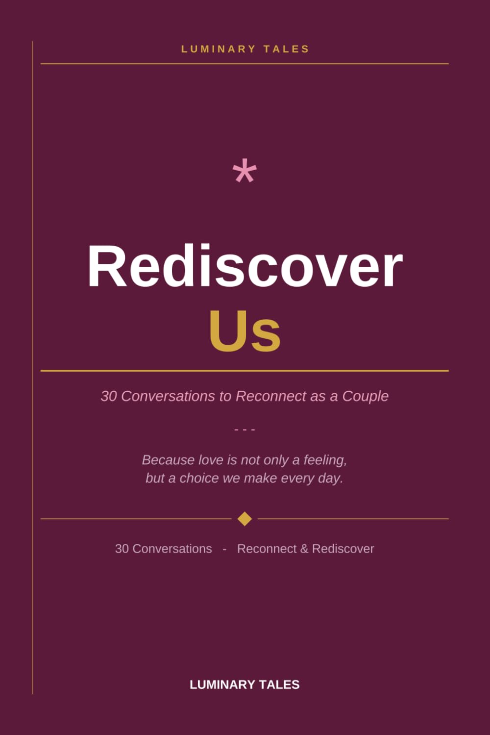 Rediscover Us: 30 Conversations to Reconnect as a Couple: A Practical Relationship Workbook to Strengthen Communication, Rebuild Emotional Connection, and Create Lasting Love