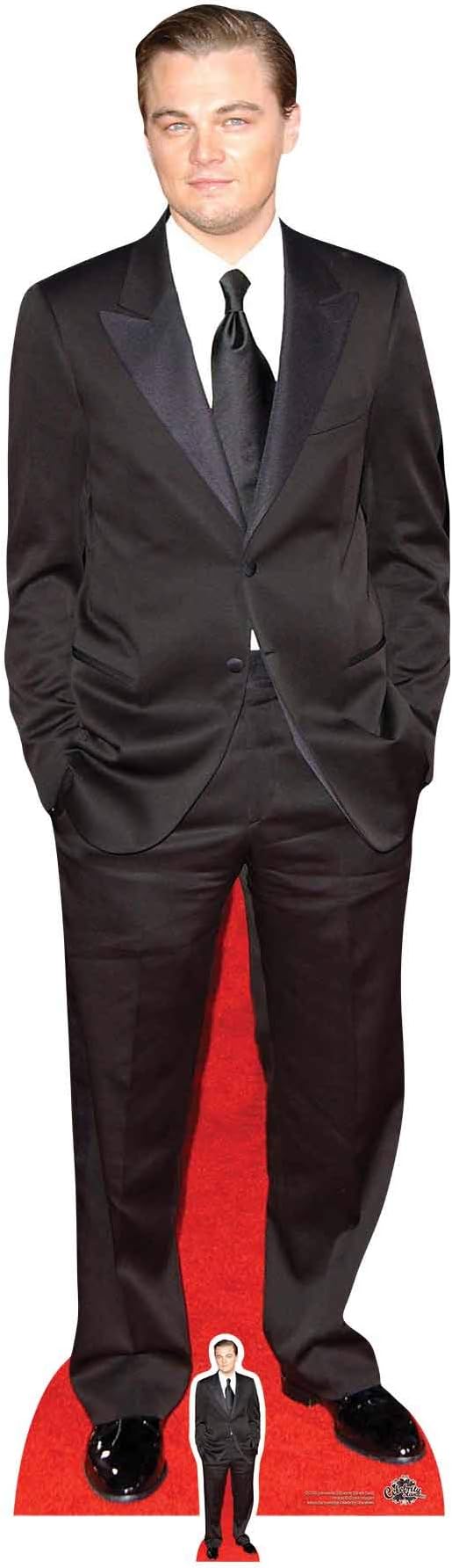 Star Cutouts Ltd CS705 Leonardo Dicaprio Black Suit Height 183cm Lifesize Cardboard Cutout Perfect for Birthdays, Gifts, Parties & Fans, Di Caprio