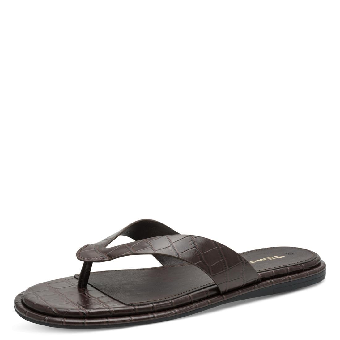 Tamaris Women's toe-post mule flat brown 7.5 UK