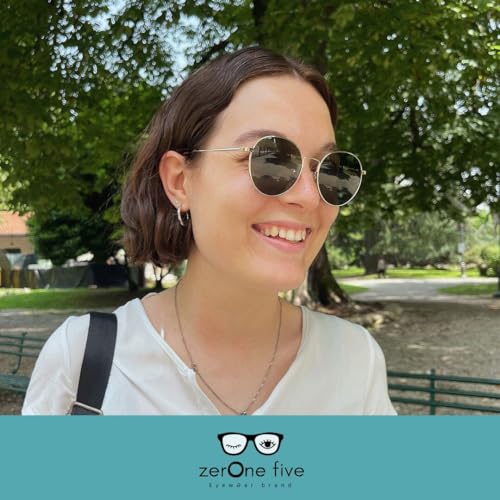 915B Round Unisex Sunglasses Size 52/19/140 (Gold/Green) (Gold/Green)3