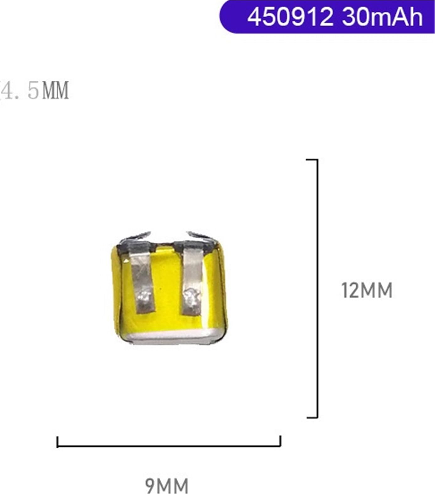 450912 30mAh 3,7V 1 PIÈCES