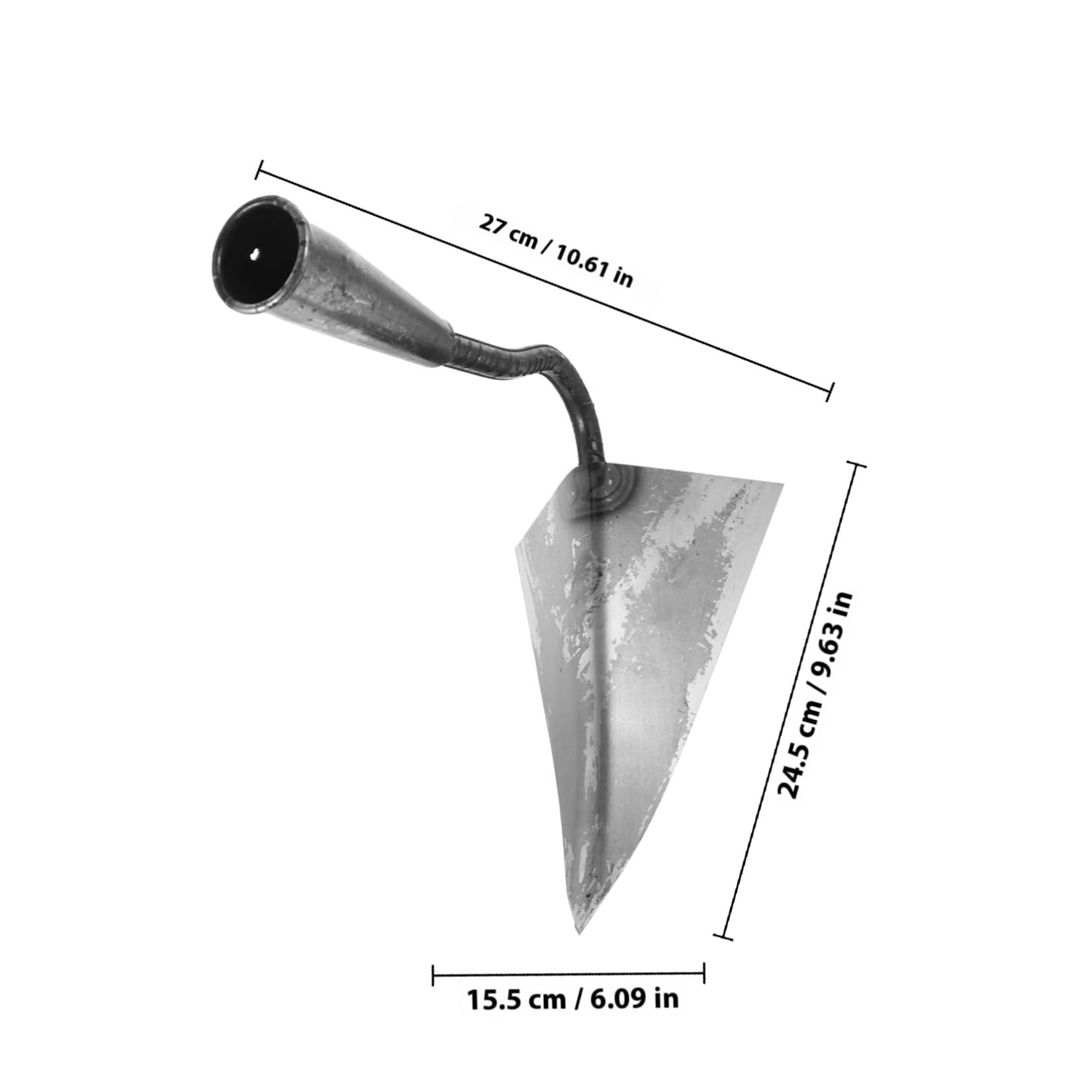 Abaodam Houe à Main de Jardin en Acier Inoxydable, Tête de Houe Noire, Outil de Binage Robuste, pour Vergers et Jardins, Passionnés de Jardinage
