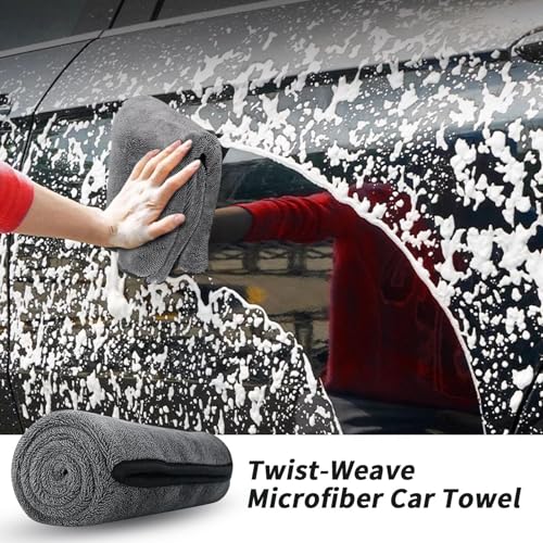 Paños de microfibra para coche: paño de limpieza muy absorbente, paño y reutilizable para el polvo | Autocaravana, SUV, camión, interior, cuidado exterior, cristales, pintura, hogar, limpieza de - imagen 2