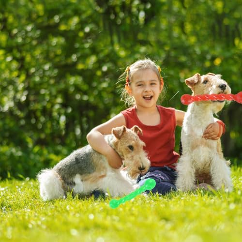 YINZZTRY Hundespielzeug für Zähne, 2 Pieces Gummispirale Kauknochen, Robustes Kauspielzeug für Hunde, Zahnen Kauen Spielzeug, für Zähne reinigen und Zahnfleisch massieren, 18cm+28cm