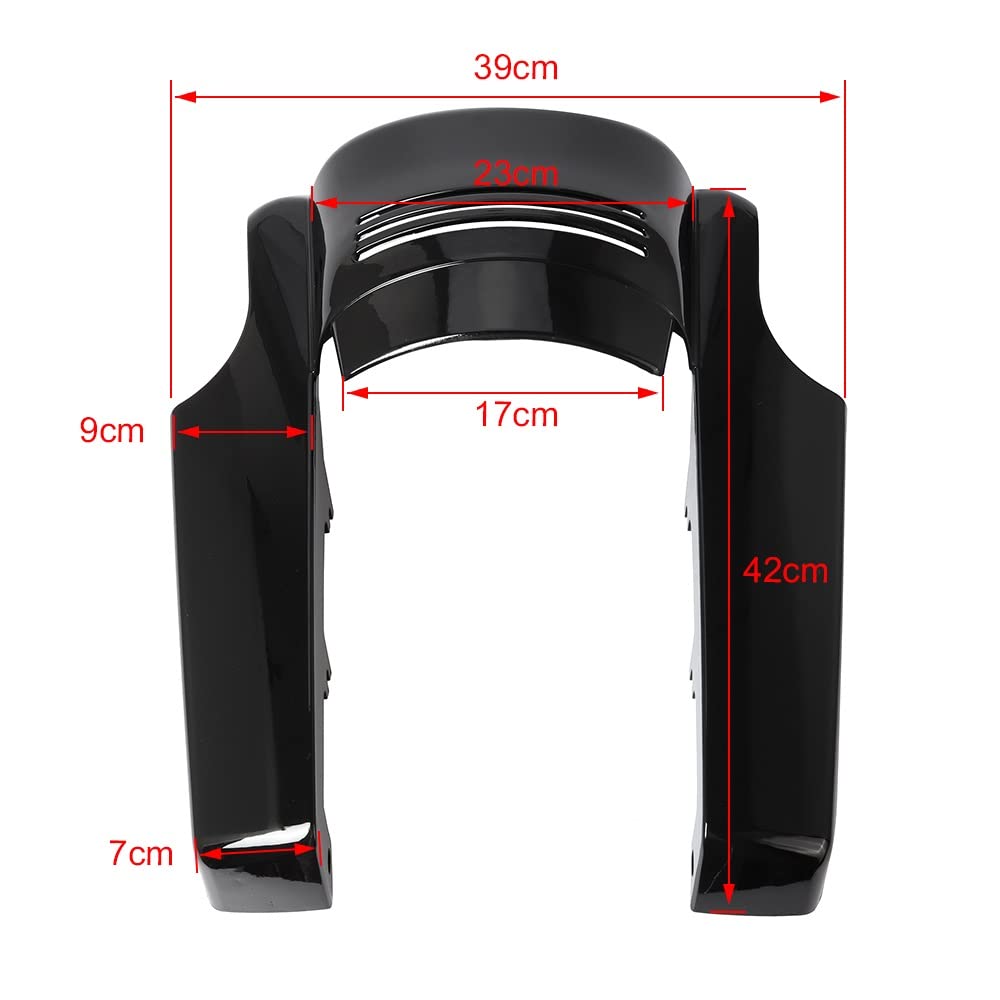 Antispruzzo Universale Moto Per Harley Per Touring Per Electra Street Per Road Glide Per Moto Ultra Classic Gloss Black Estensione Del Parafango Posteriore Allungato Da 5" Parafango Moto