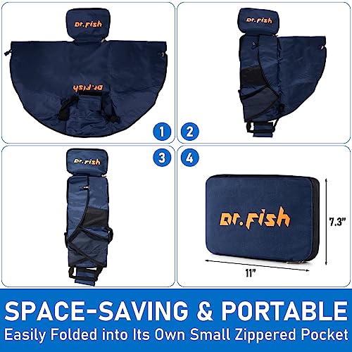 Dr.Fish Bolsa de Pesca Taco Wader, Bolsa de Pesca Dobrável, Tecido Oxford Impermeável com Malha de P