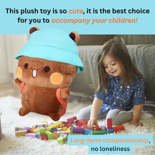 Image of Bubu Plush with Detachable Bags - 32Cm Cotton Stuffed Animal, Cute White Design - Bubu Dudu Cap Plush - Ideal Gift for Kids, Boyfriend, Girlfriend, Playtime, Cuddly Decor & Collectible