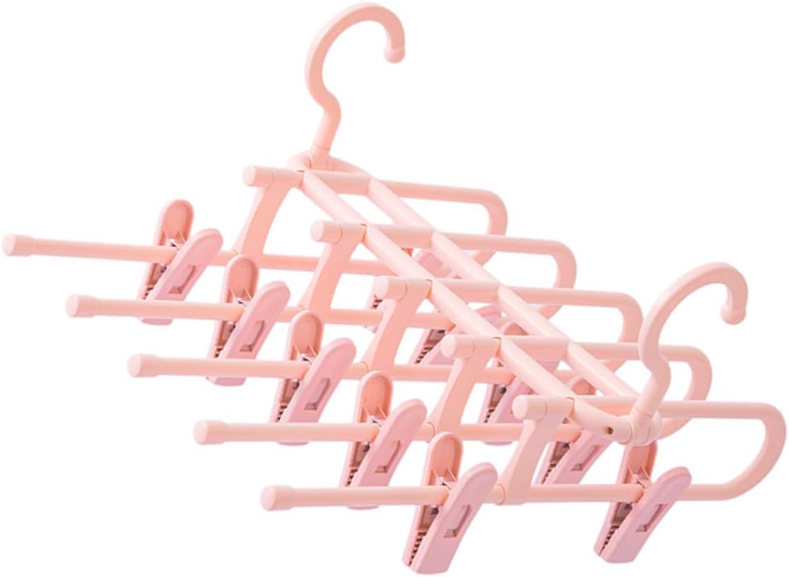 Multifunctional Pants Rack with Rods PP Material Pants Hanger for Jeans Slacks Towels and Scarves Space-Saving Closet Storage Organizer for Home and Travel