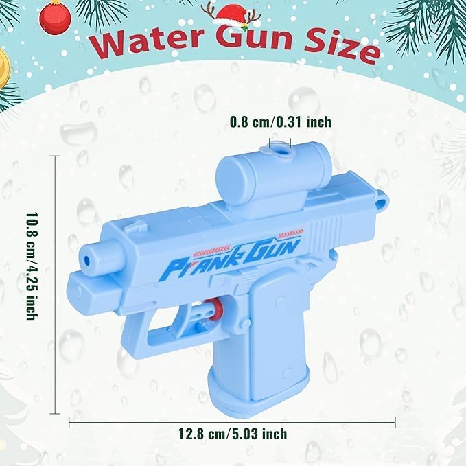 Image of Prank Two-Way Water Gun, Double Spray Squirt Gun Toy for Kids and Adults, Blue ABS Plastic, Office and Party Fun