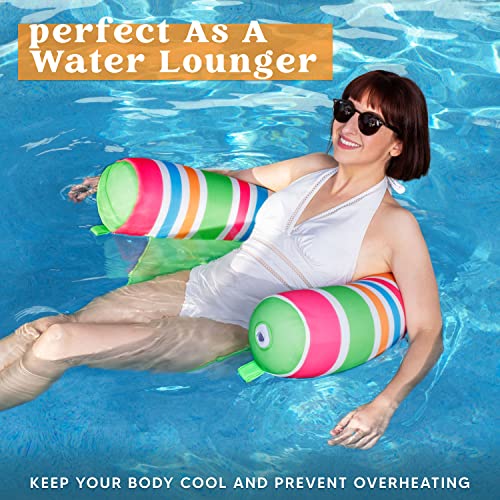 image for SLOOSH Inflatable Pool Floats Chairs Adults, 2 Packs Floating Noodle C