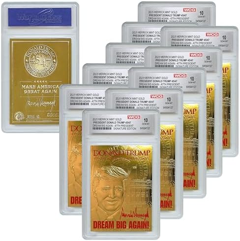 Donald Trump 2020 Keep America Great 23K Gold Signature Card GEM-Mint 10 *Qty 10 image 3