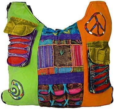 Ladies Hippie style multicoloured long shoulder bag-BAGS0001