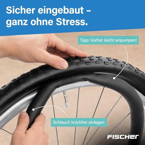 FISCHER Fahrradschlauch 28 Zoll, 35/50-622, DV