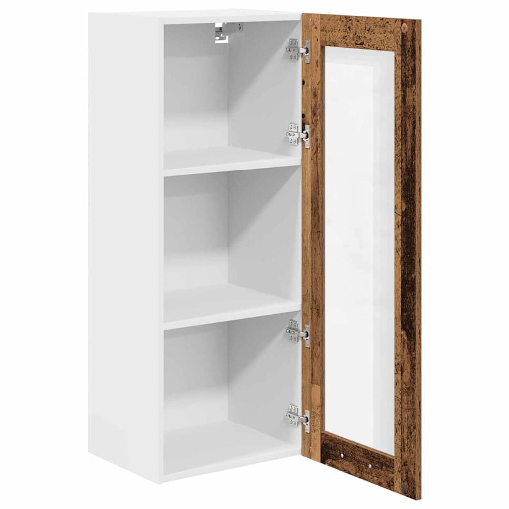 Hängeschrank Küche Altholz-Optik 40 x 31 x 100 cm Wandoberschrank mit Tür aus Holzwerkstoff Robuster Küchenhänger Modernes Design für Stauraum und Küchenorganisation