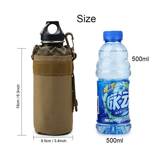 Tegool Water Bottle Sleeve Bag Bottle Holder Tactical Water Bottle Pouch (Black) #TOP2