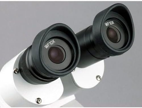 Vista 21 de AmScope SE305R-PY-LED Microscopio estéreo binocular montado hacia adelante, oculares WF10x y WF15x, aumento 10X/15X/30X/45X, objetivos 1X y 3X