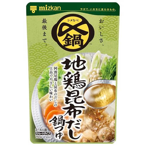 ミツカン 〆まで美味しい 地鶏昆布だし鍋つゆストレート 750g×3個のサムネイル