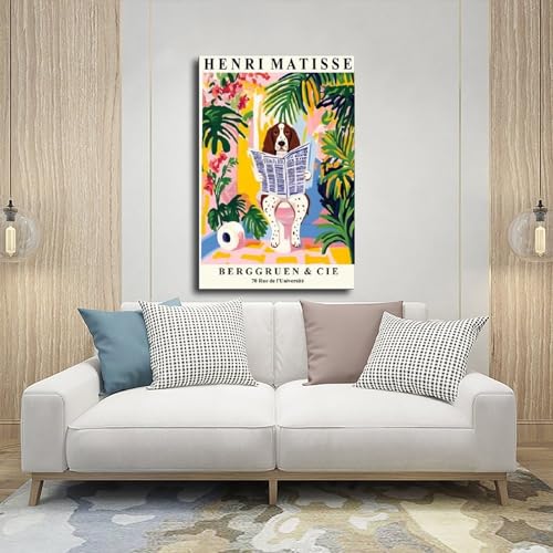 Poster Springer Spaniel toilettes grand format tableau décoration murale - 5