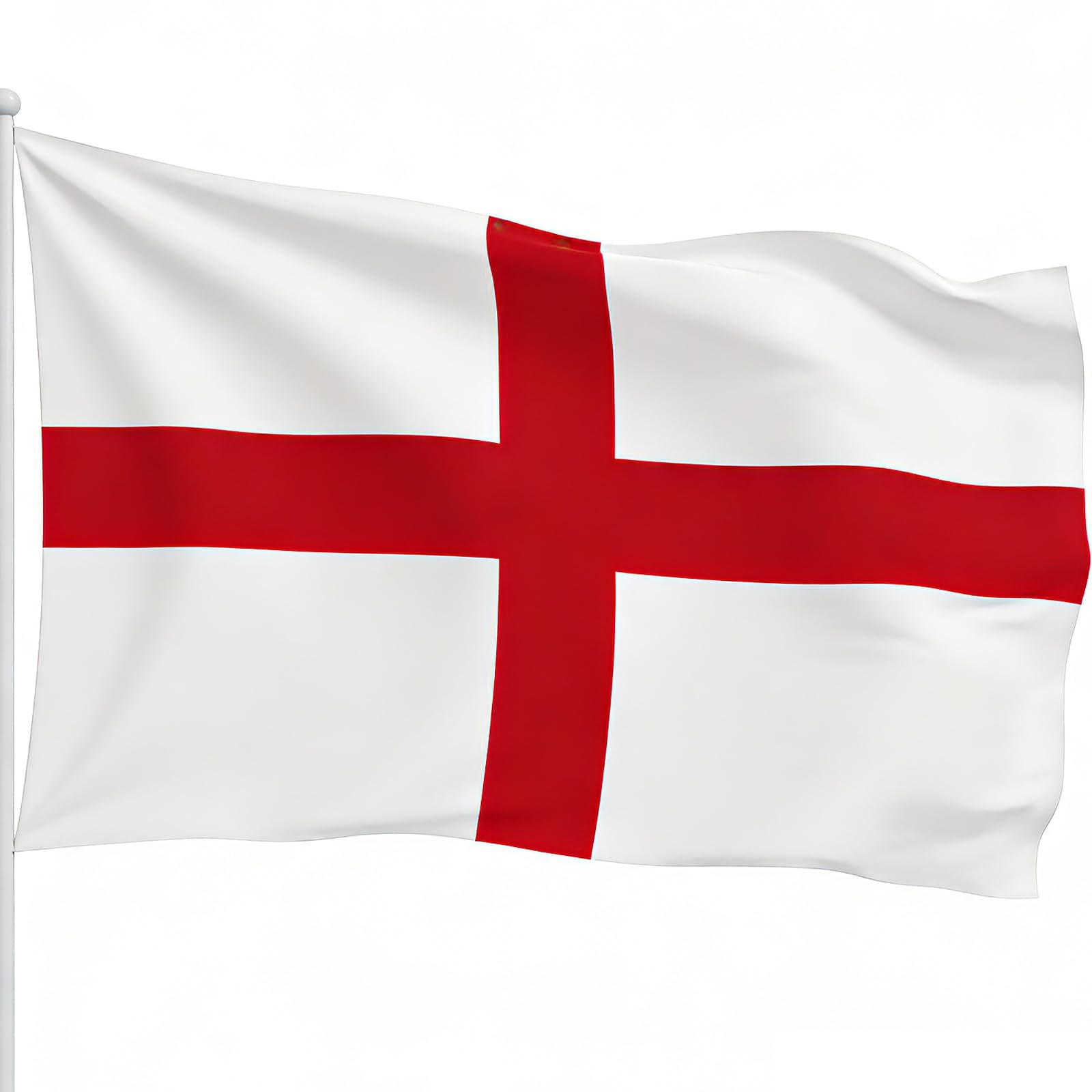 England St Georges Flag 5ftx3ft with Eyelets for Fifa World Cup Football 2026 Decorations,Large Double Side England Flag for Eurovision Euro Football Garden Street St. George's Day Party Decorations