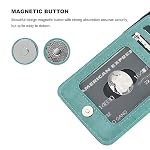 KIHUWEY for iPhone 11 Wallet Case Card Holder Kickstand, Mint Green - Image 7