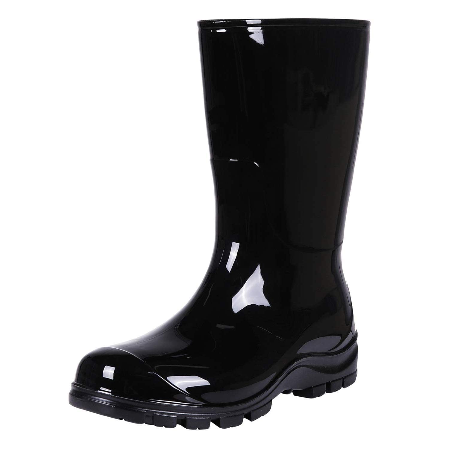 Asgard Women's Mid Calf Rain Boots Printed Waterproof Rubber Boots Short Garden Shose