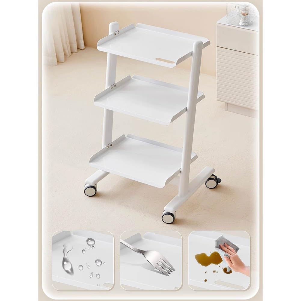 Carrello da salone con ruote bloccabili, multiuso, per tatuaggi, bellezza, strumenti facciali, soluzione di archiviazione mobile per professionisti