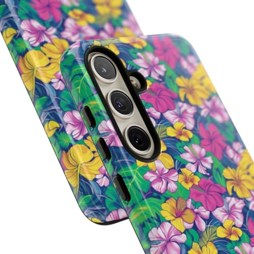 Coque rigide Galaxy S24 Plus fleur tropicale verte brillante - 2