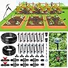 240FT Drip Irrigation System Kit New Quick-Connect, Automatic Garden Watering Misting System for Greenhouse, Yard, Lawn, Plant with 1/2 inch Hose 1/4 inch Distribution Tubing and Accessories