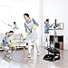 Broom and Dustpan Set with Lid, Stainless Steel Long Handle and Light Weight Lobby Broom Combo, Upright Dust Pan Ideal for Home, Kitchen, Room, Office Use by QJQBMAI