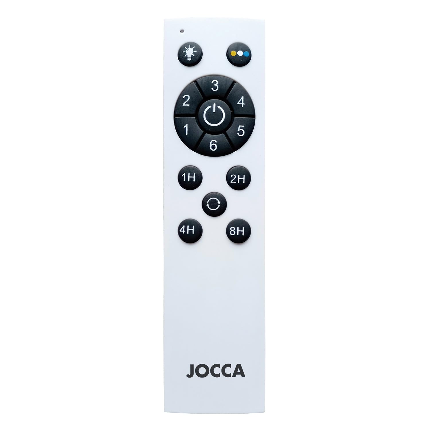 Jocca - Wentylator sufitowy z przyciemnianym światłem LED | Wentylator z naturalnego drewna | Pilot zdalnego sterowania | Timer | Funkcja letnia i zimowa (chowana biel)
