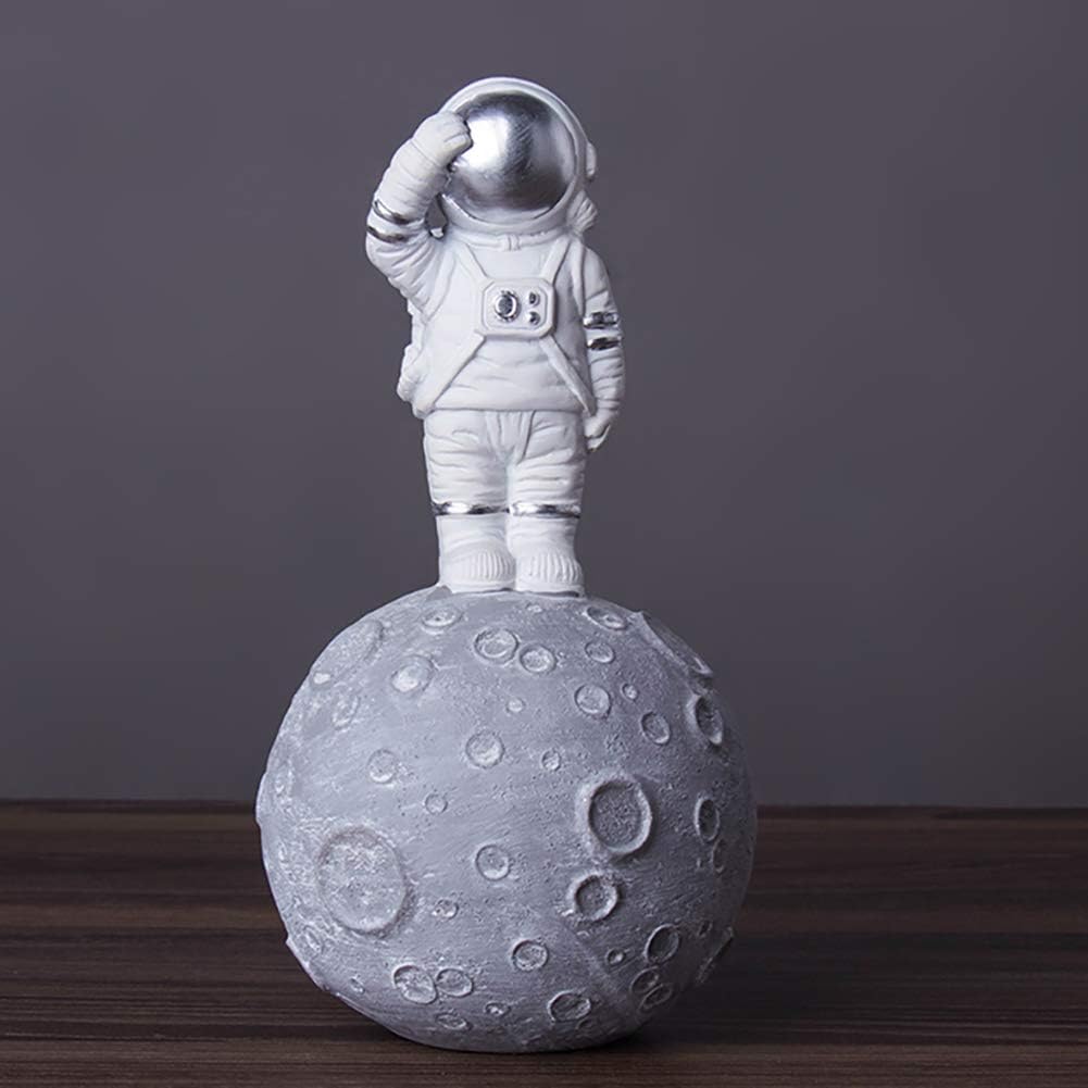 NBHUZEHUA Resin Astronaut Figure Outer Space Themed Gift Toys Birthday Party Kids Boys Room Bedroom Decor