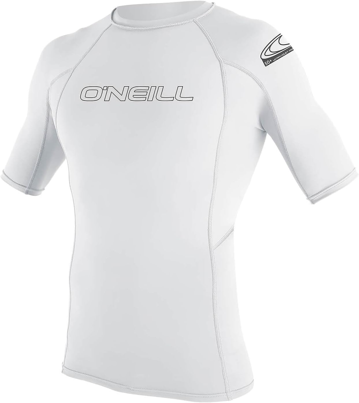 O'Neill Mens Basic Skins S/S Crew Wetsuit, White, Large
