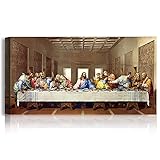 A&T ARTWORK The Last Supper by Leonardo Da Vinci The World Classic Art Reproductions, Giclee Canvas Prints Wall Art for Home Decor, 30x16 inches