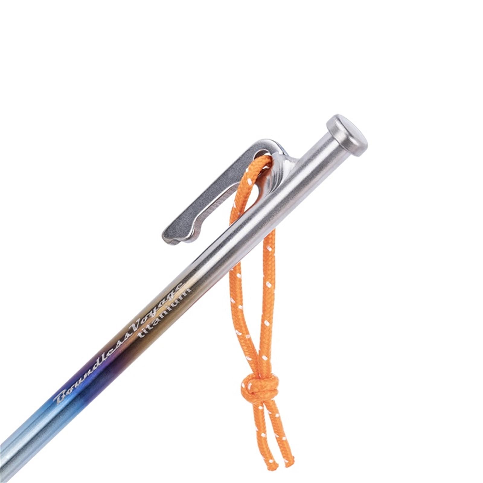 Śledź namiotowy, Śledź namiotowy, wytrzymały, wykonany ze stopu tytanu, ultralekki, wiatroodporny, do namiotów kempingowych(40CM 6PCS)