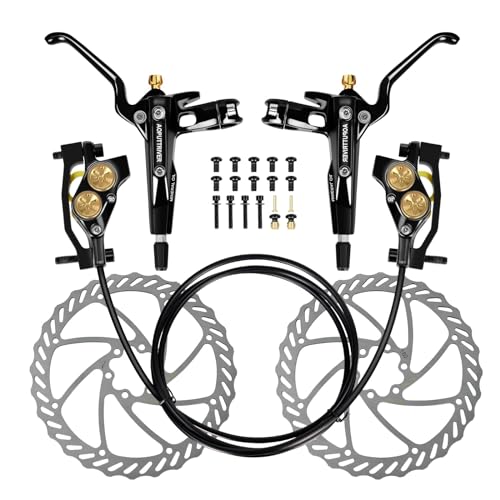 MTB Hydraulische Bremsen Set 4 Kolben, Scheibenbremse Fahrrad Set Vorne Und...