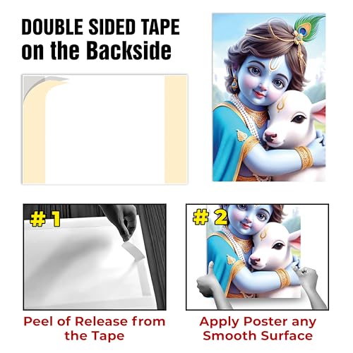 Image of Twinster Bal krishna Posters Photo for Pregnant Women, Baby Poster Self Adhesive (Size 45 cm by 30 cm) Pack of 1 (Design 13)