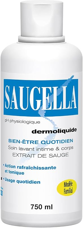 Saugella Dermoliquide est un gel lavant intime quotidien spécialement conçu pour les femmes adultes, particulièrement ce