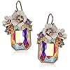 Flower-Cluster-Stone-Drop-Earrings Betsey Johnson Flower Cluster Stone Drop Earrings