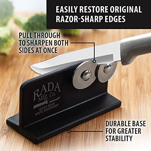 Rada Cutlery Quick Edge Knife Sharpener – Stainless Steel Wheels Made In The Usa #TOP1