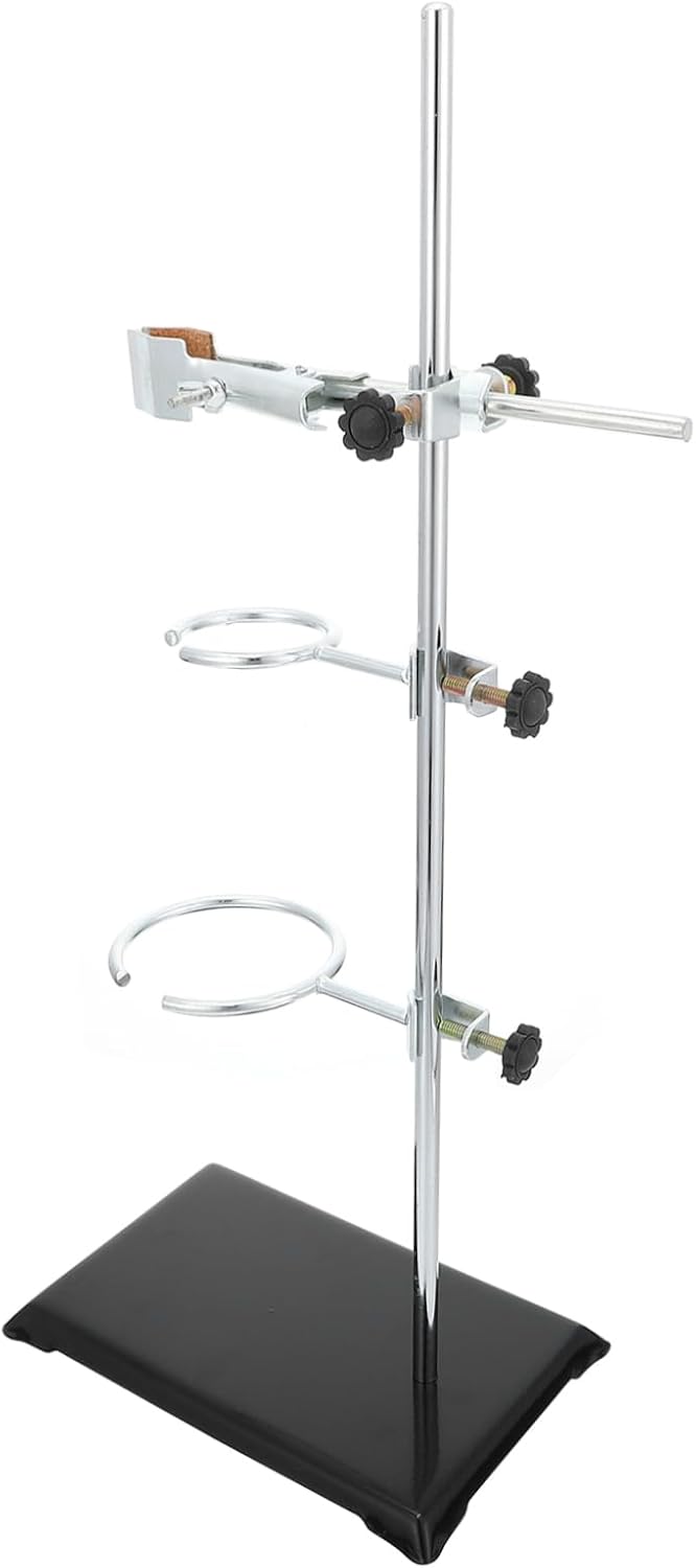 Laboratory Retort Stand Set Chemical Experiment Tool Standard Base Metal Rack and Flask Clamp for Lab Support